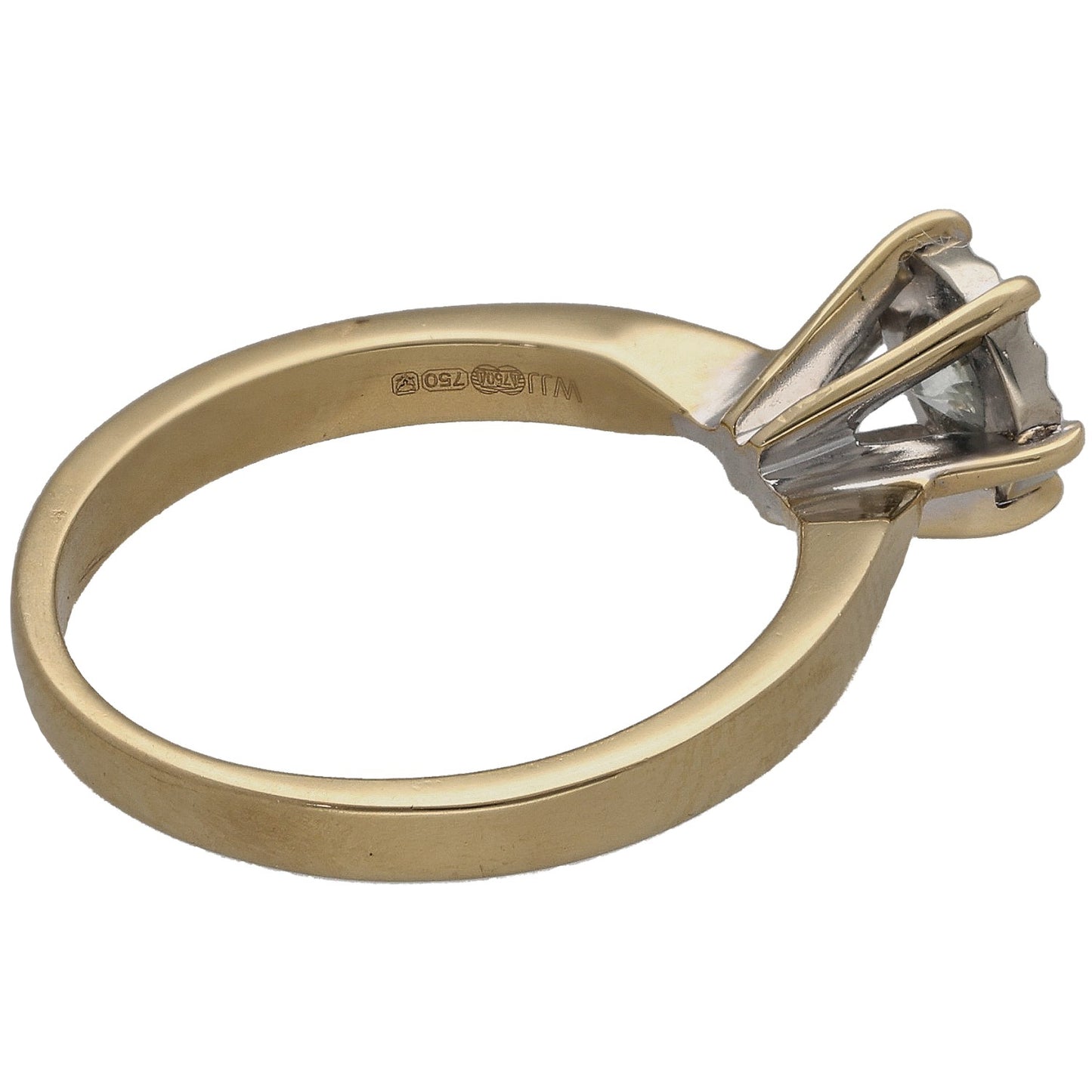 18ct Bicolour Gold 0.20ct Diamond Solitaire Ring Size N