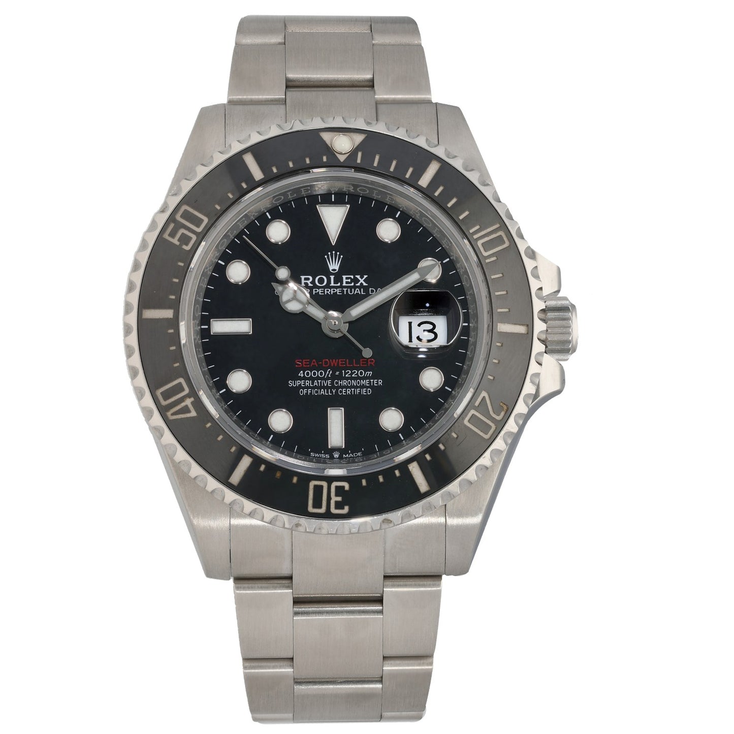Rolex Sea Dweller 126600, Black Dial, Stainless Steel, Front Image