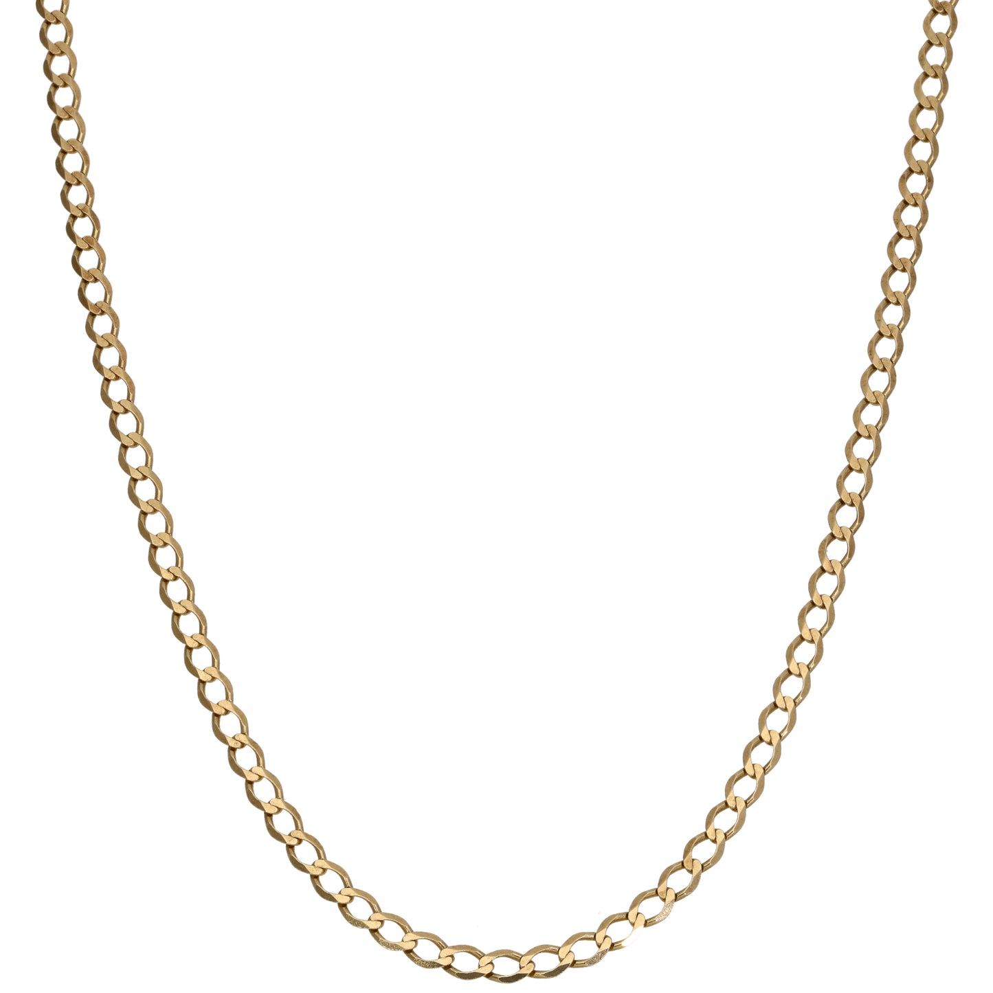 9ct Gold Curb Chain 18"