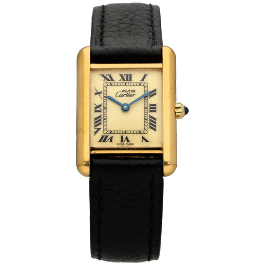Cartier Tank Vermeil 366001 21mm Gold Plated Watch