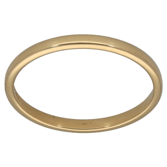 18ct Gold Plain Wedding Ring Size S