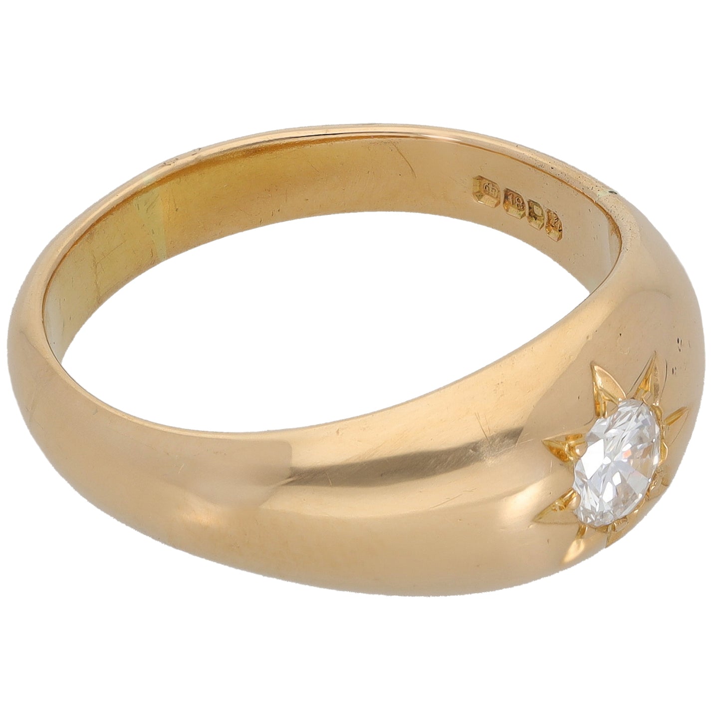 18ct Gold 0.40ct Diamond Solitaire Ring Size U