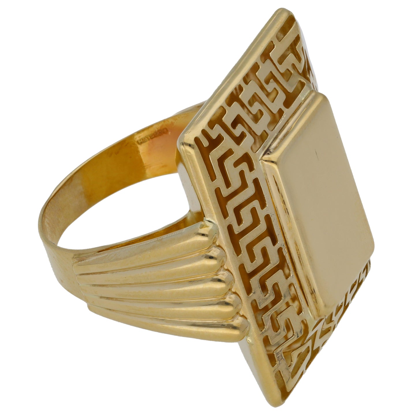 14ct Gold Emblem Ring Size U