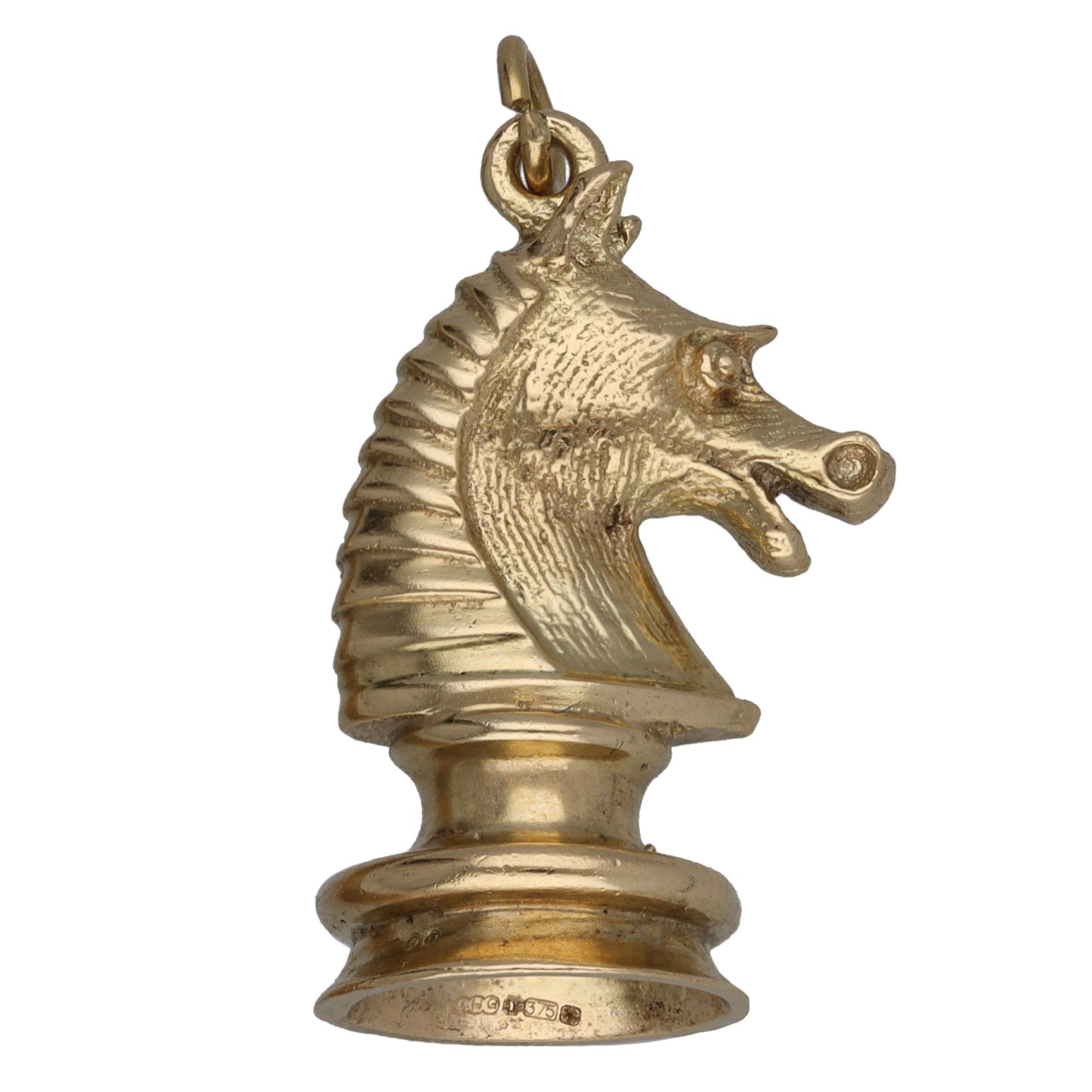 9ct Gold Knight Chess Piece Pendant