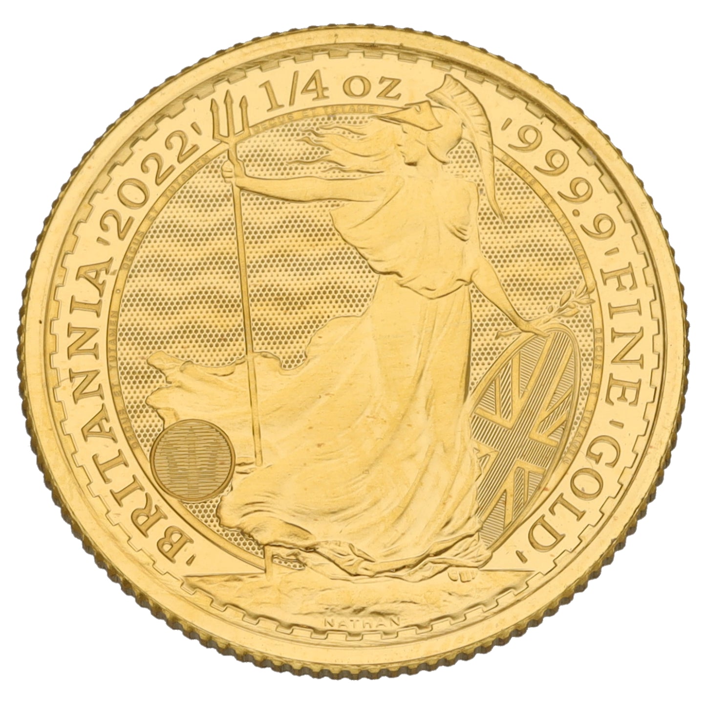 24ct Gold Queen Elizabeth II 1/4 OZ Britannia Coin 2022