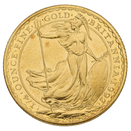 22ct Gold Queen Elizabeth II 1/4 OZ Britannia Coin 1992