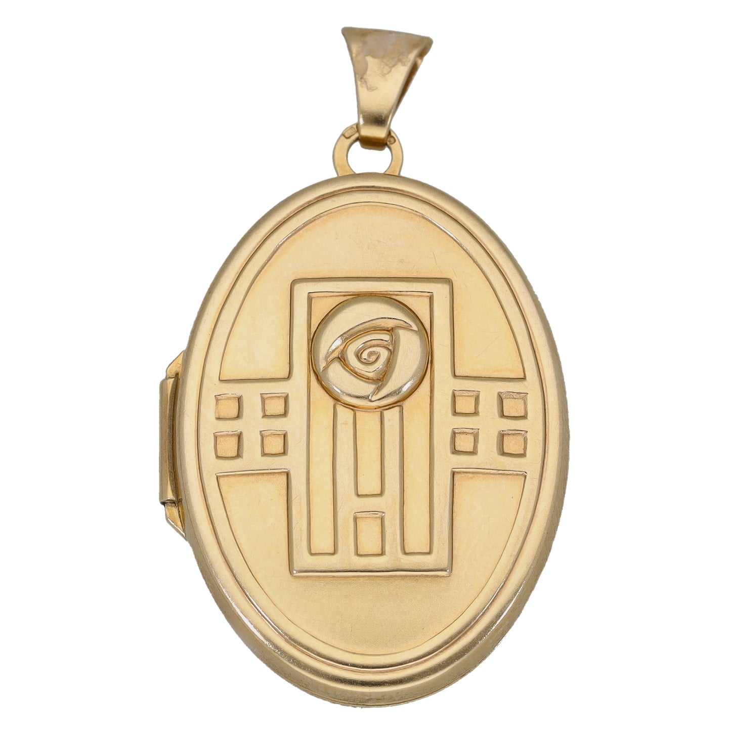 9ct Gold Patterned Locket Pendant