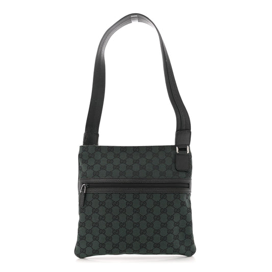Gucci Messenger GG Canvas Bag - Black