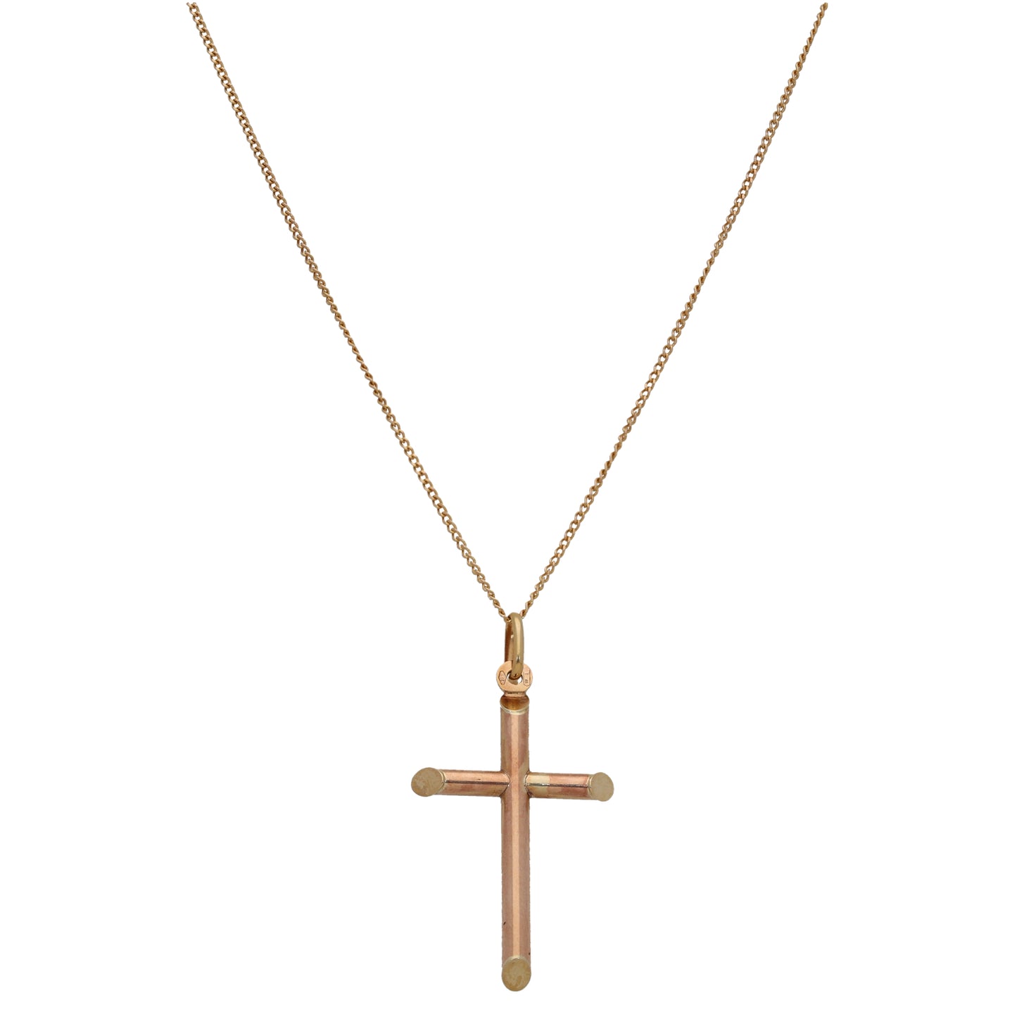 9ct Gold Cross Pendant With Chain