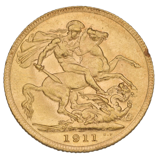 22ct Gold King George V Full Sovereign Coin 1911