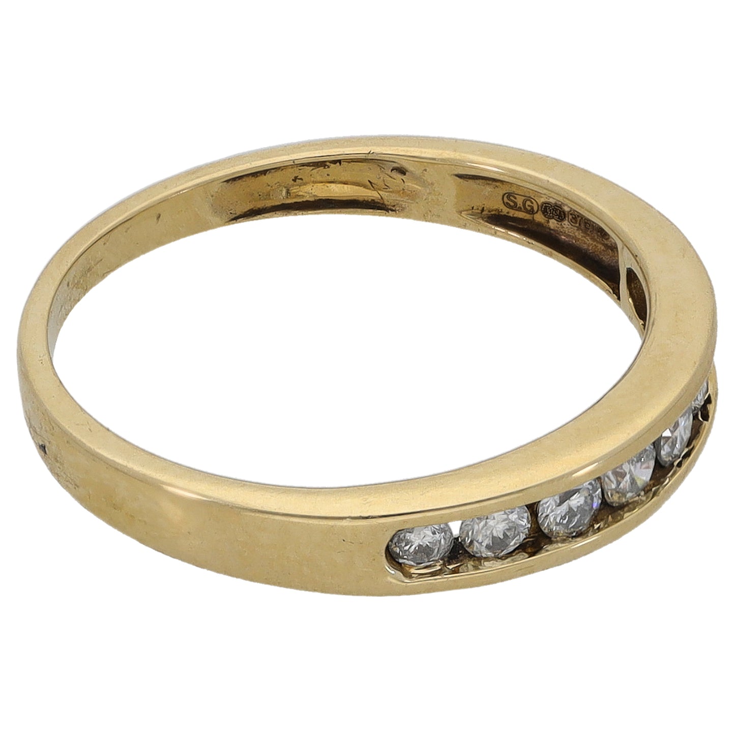 9ct Gold 0.25ct Diamond Half Eternity Ring Size K