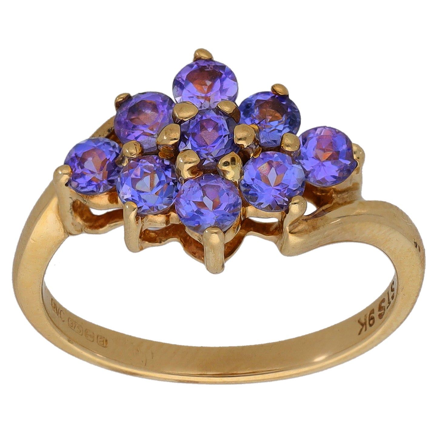 9ct Gold Tanzanite Dress/Cocktail Ring Size K