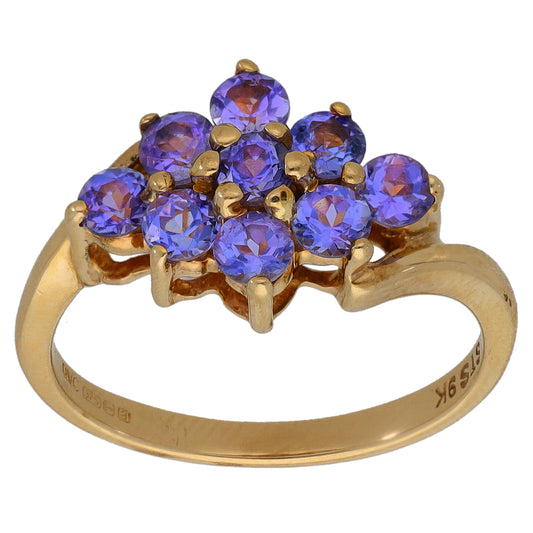 9ct Gold Tanzanite Dress/Cocktail Ring Size K