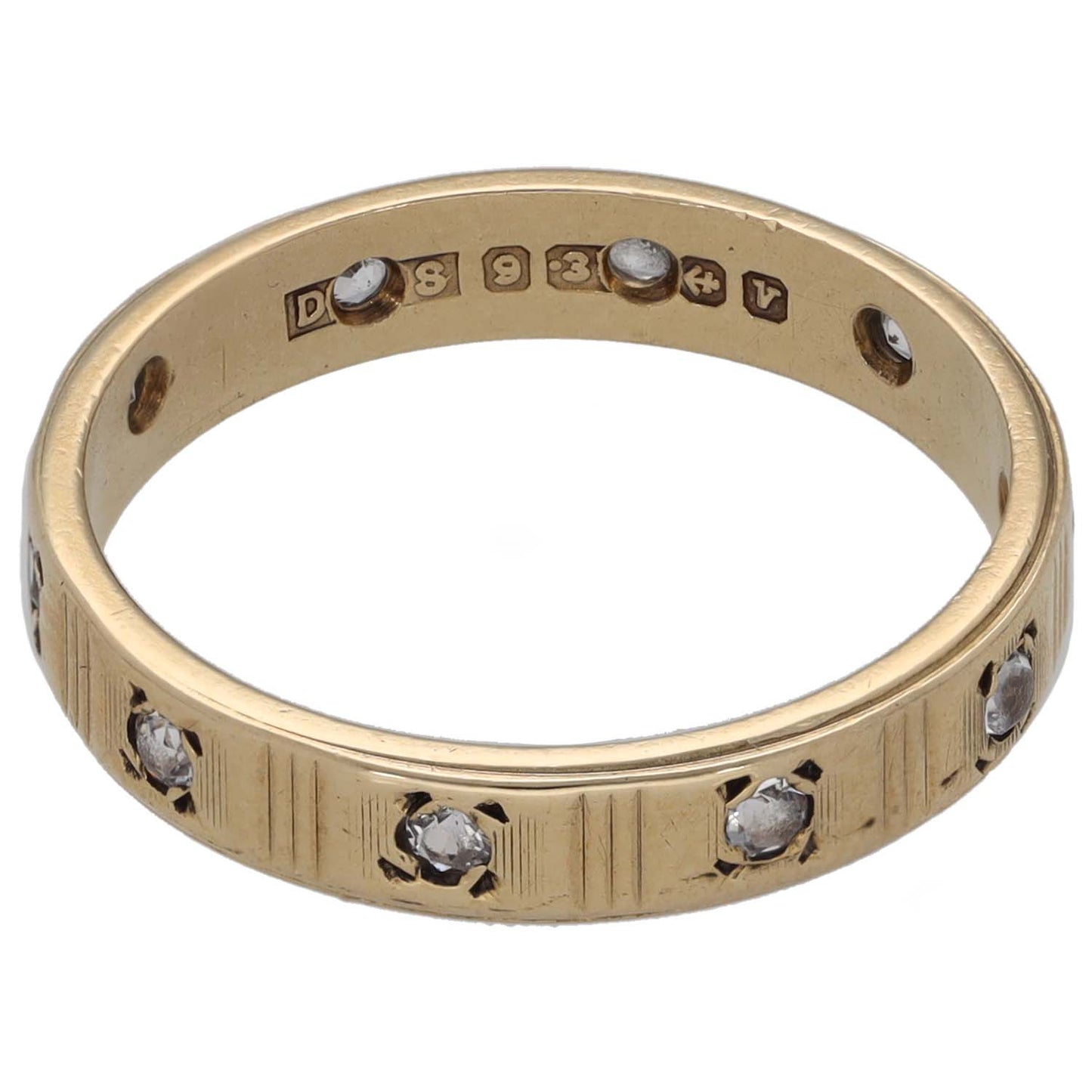 9ct Gold Cubic Zirconia Eternity Ring Size M