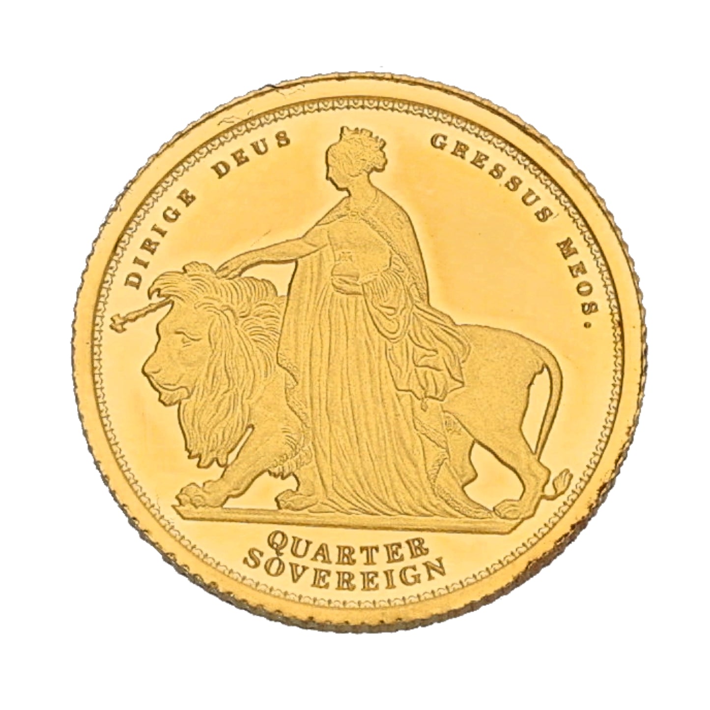 22ct Gold Queen Elizabeth II Quarter Sovereign Coin 2019