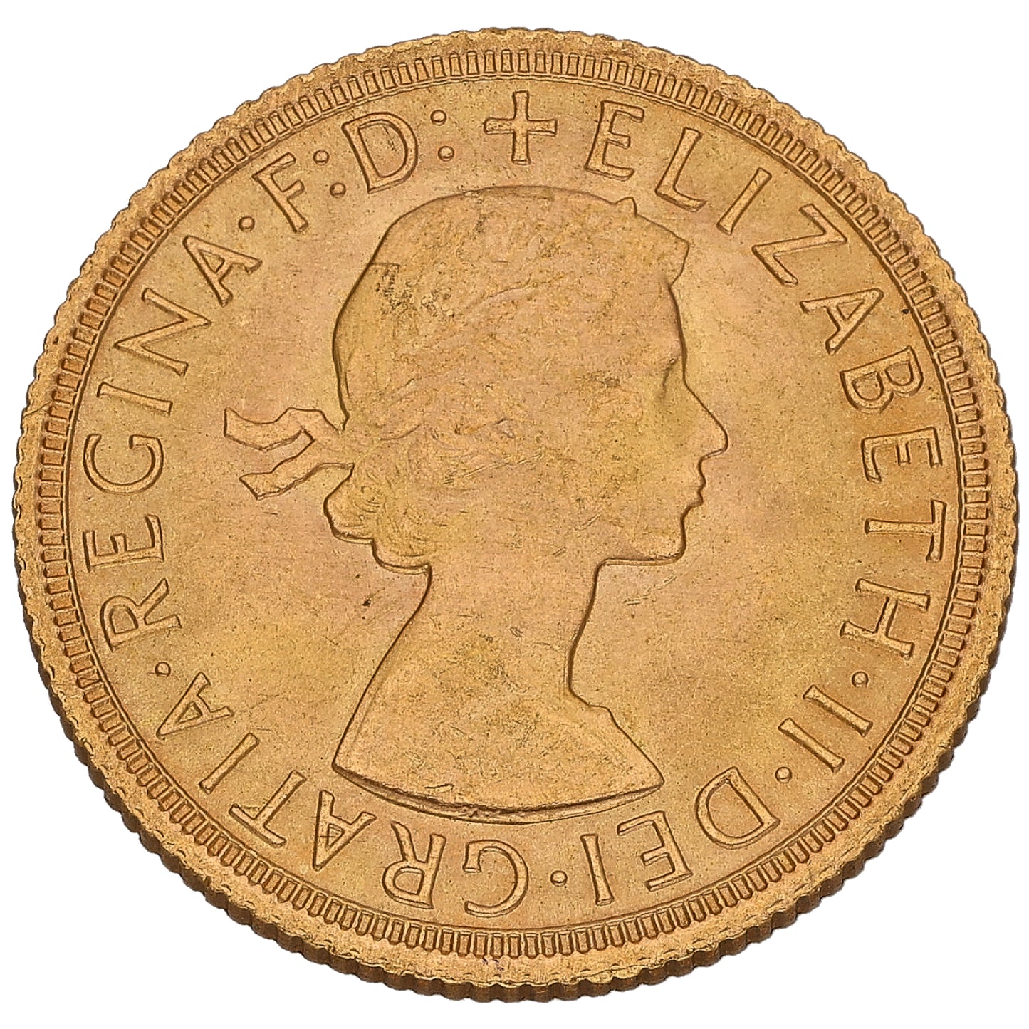 22ct Gold Queen Elizabeth II Full Sovereign Coin 1968