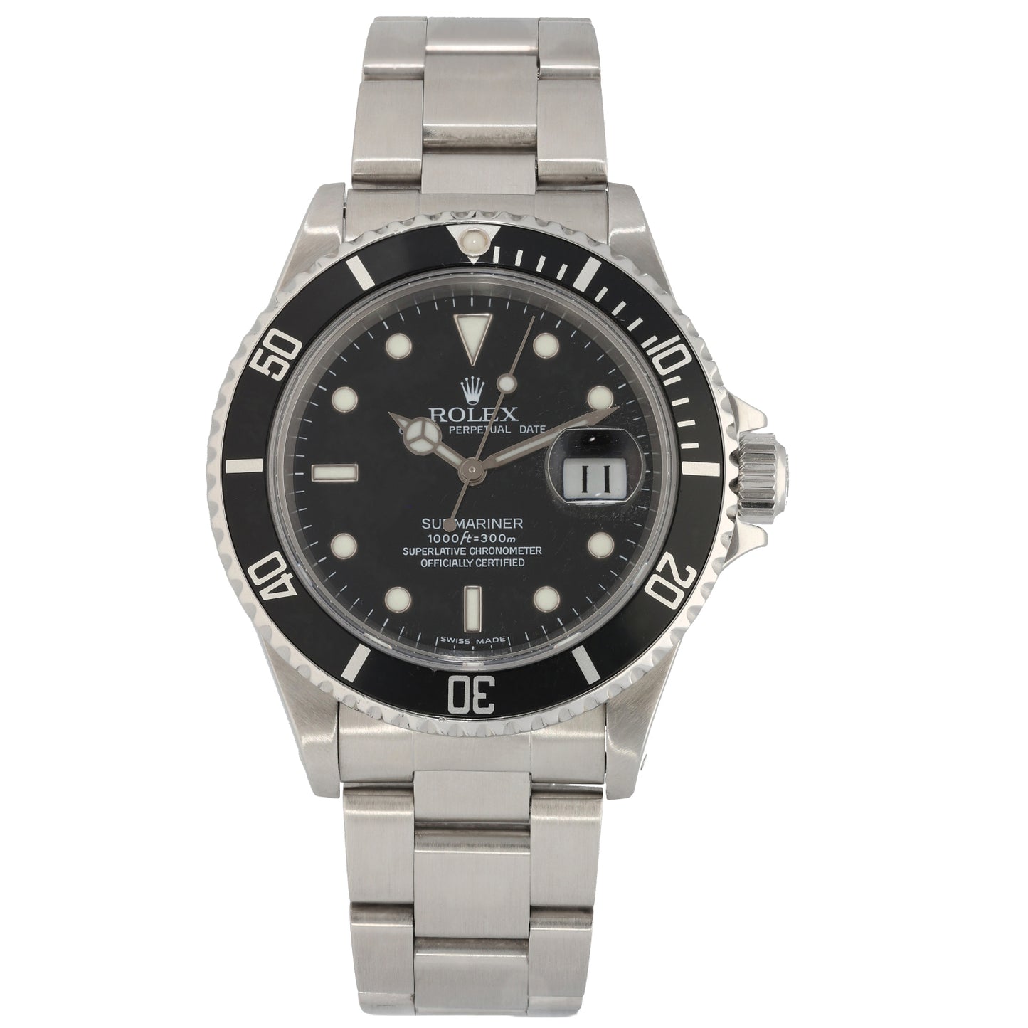 Rolex Submariner 16800 40mm Stainless Steel Watch