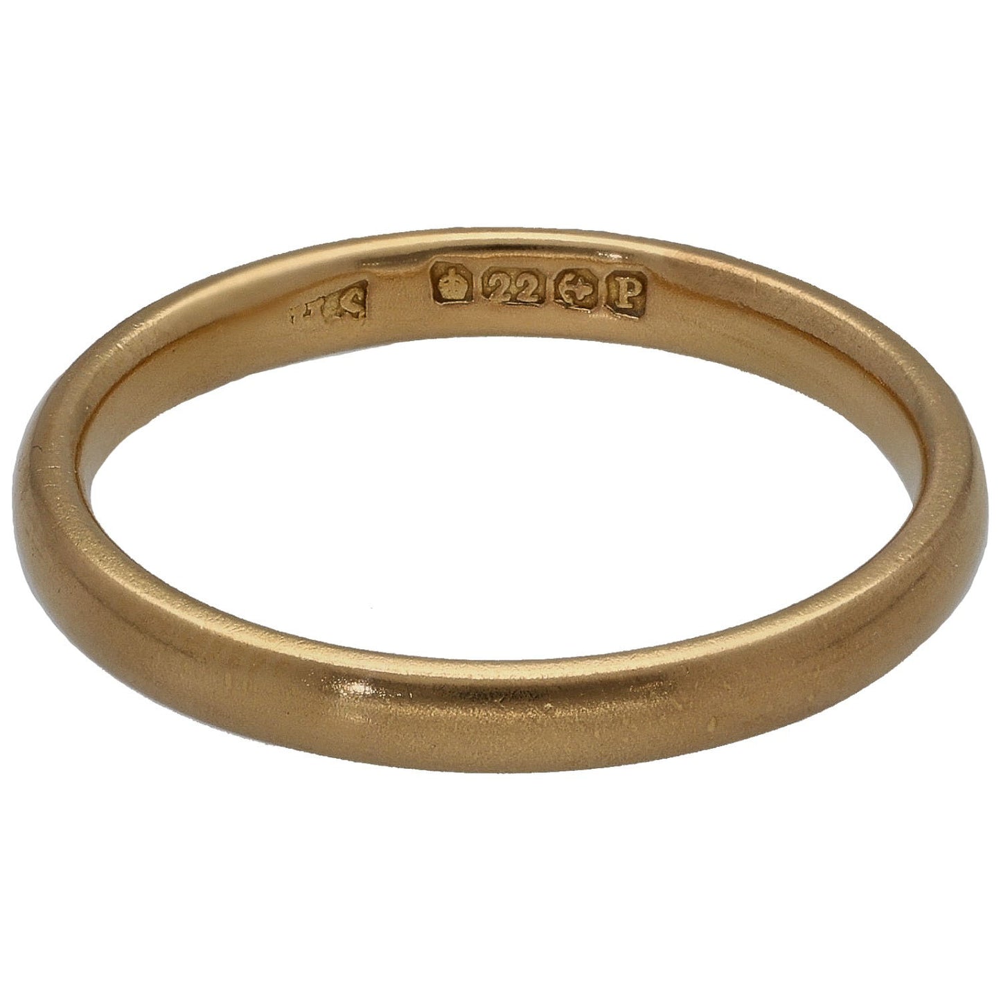 22ct Gold Plain Wedding Ring Size L