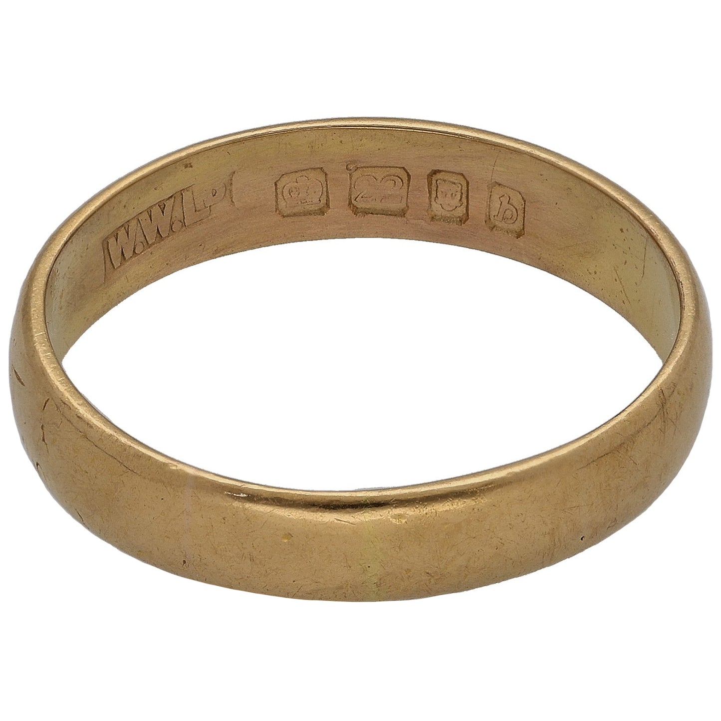 22ct Gold Plain Wedding Ring Size U