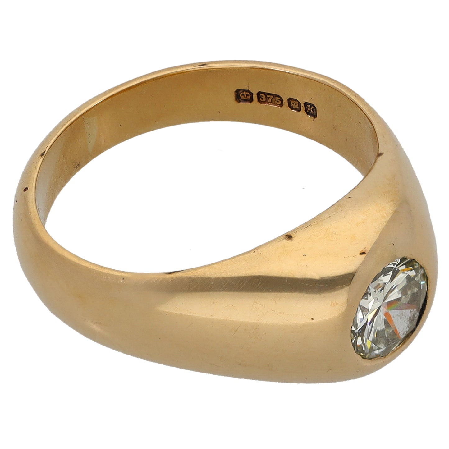 9ct Gold 0.90ct Diamond Solitaire Ring Size R