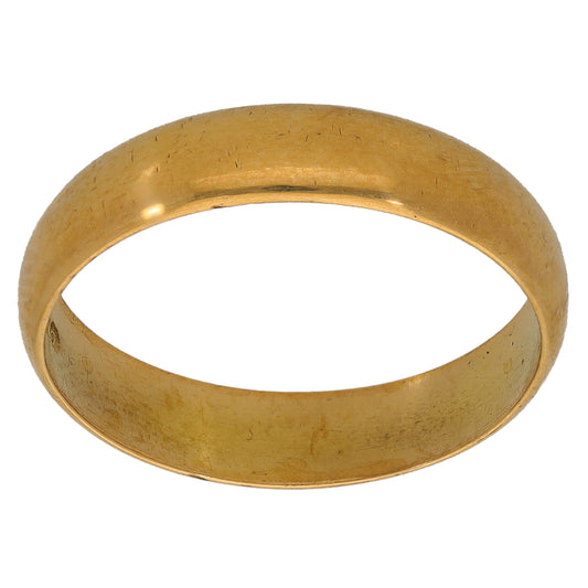 22ct Gold Plain Wedding Ring Size Q