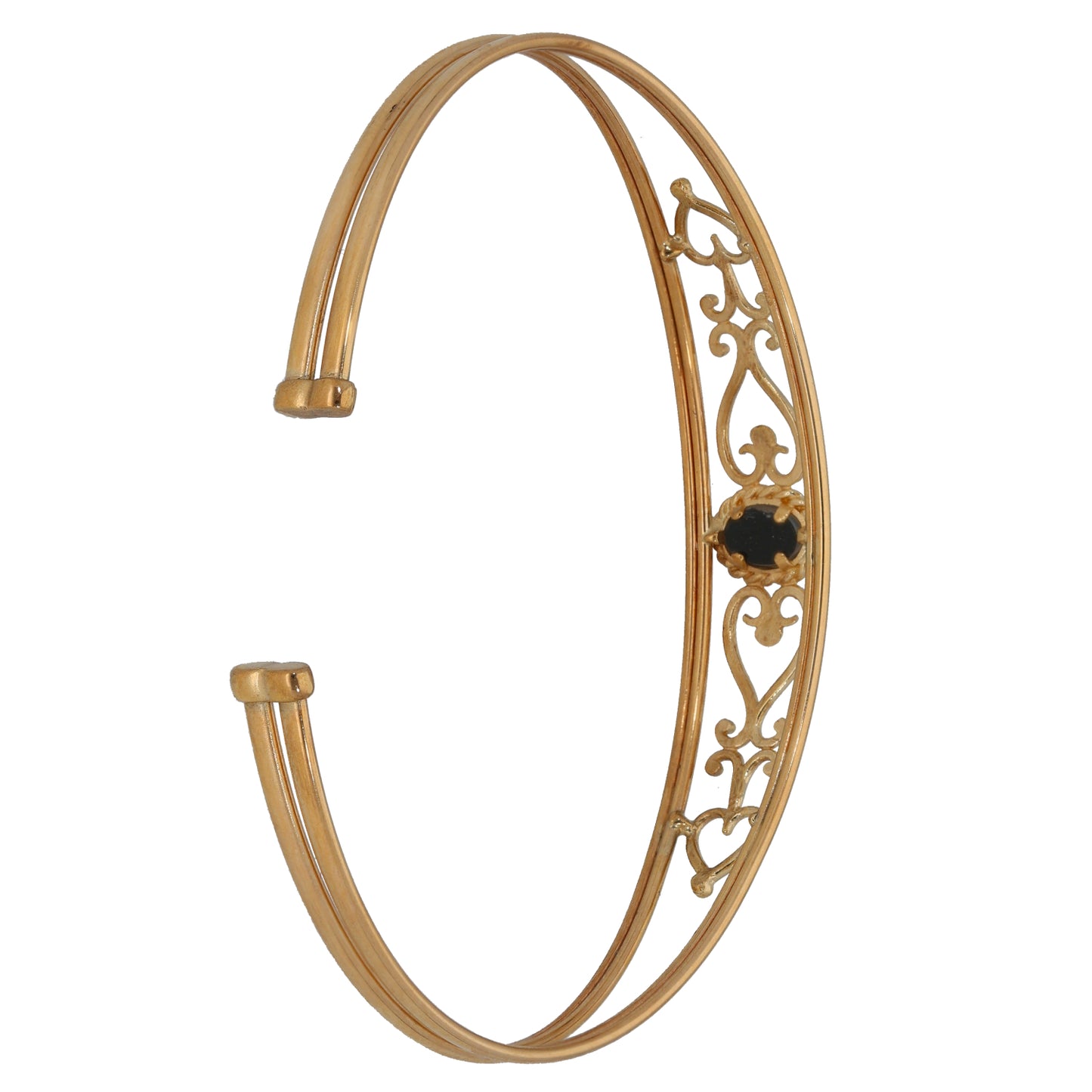 9ct Gold Opal Triplet Torque Bangle