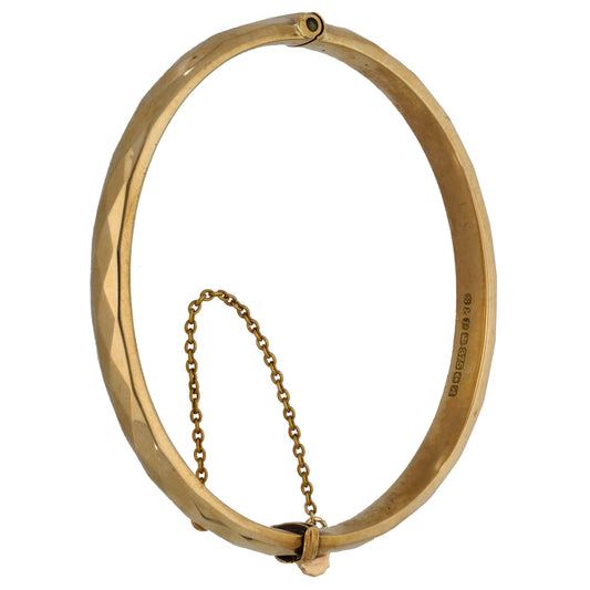 9ct Gold Hinged/Clasp Bangle