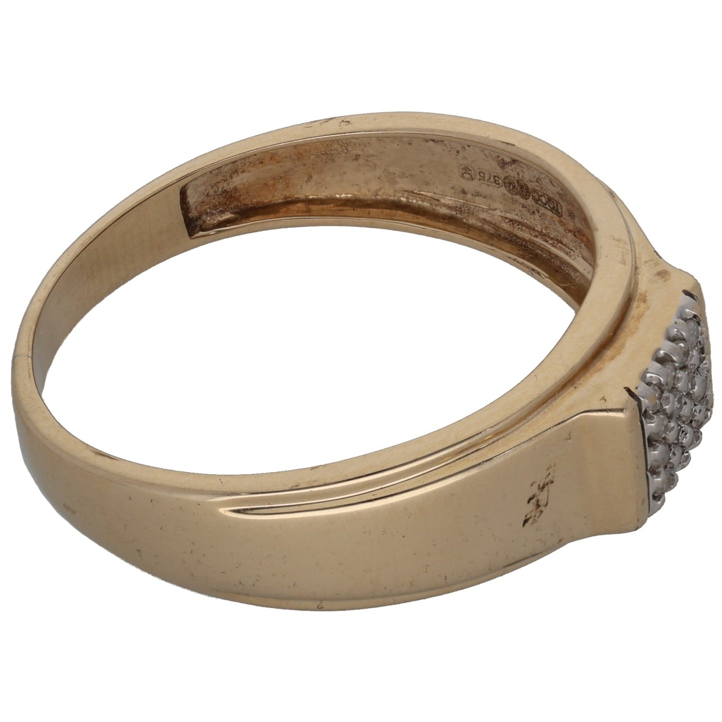 9ct Gold 0.08ct Diamond Alternative Ring Size U