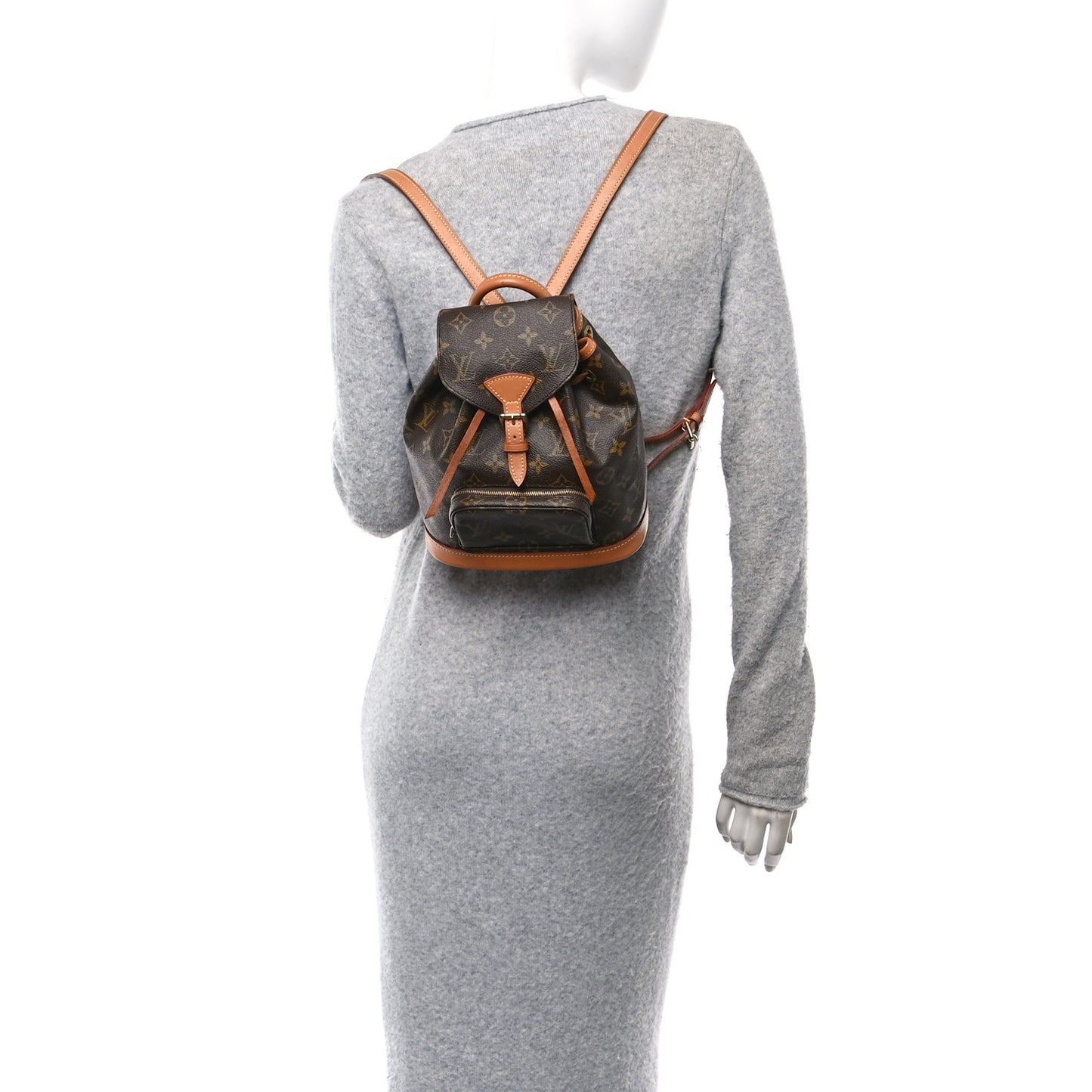 Louis Vuitton Montsouris Backpack Monogram Coated Canvas Bag - Brown