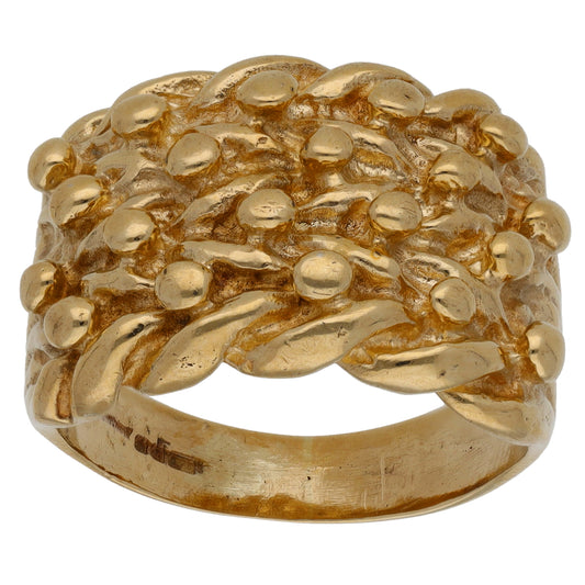 9ct Gold Keeper Ring Size S