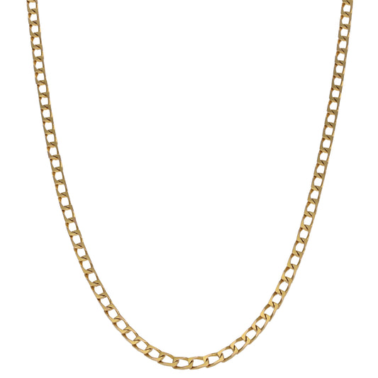 9ct Gold Curb Chain 14"