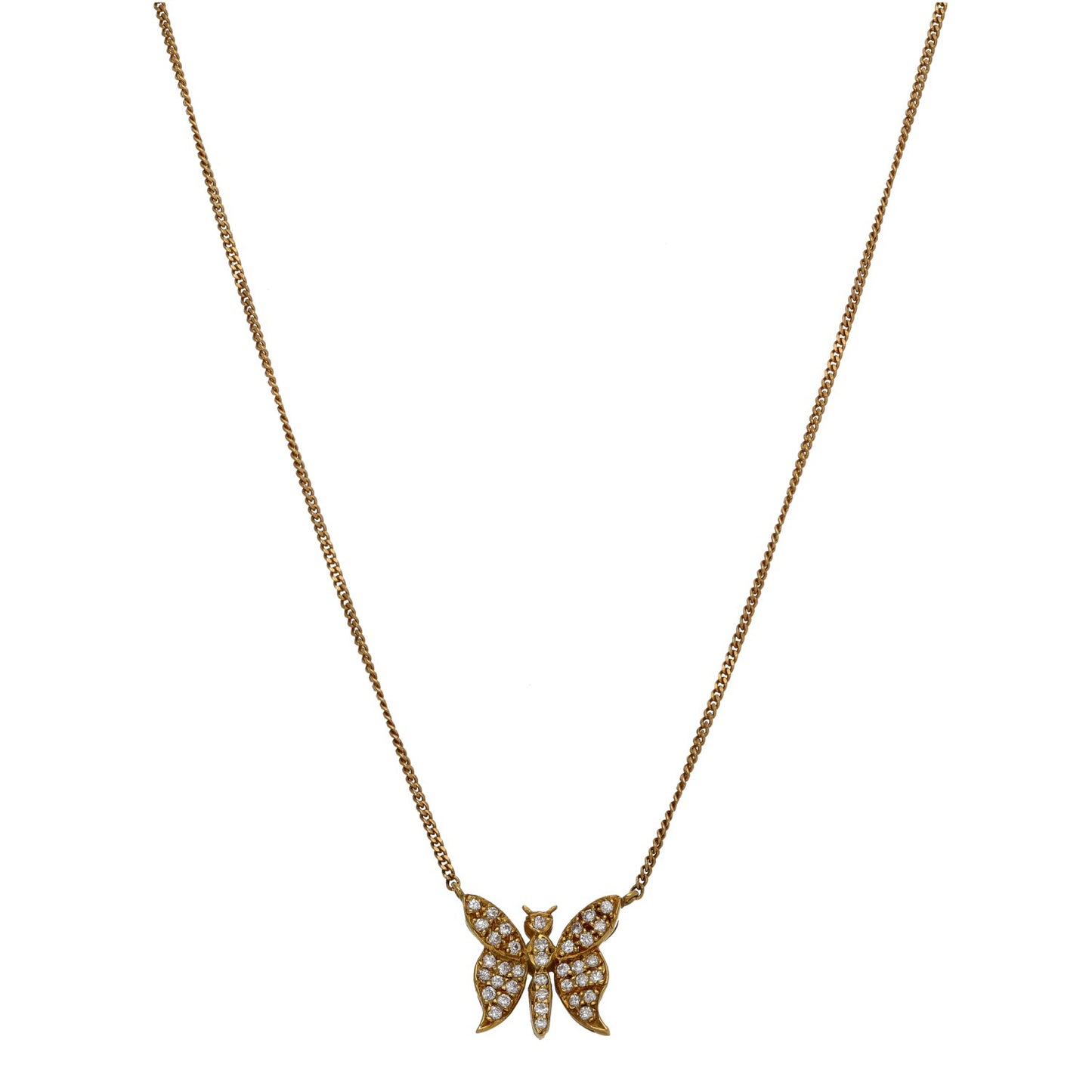 18ct Gold 0.56ct Diamond Fancy Necklace 18"