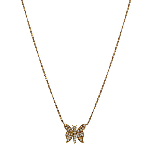 18ct Gold 0.56ct Diamond Fancy Necklace 18"
