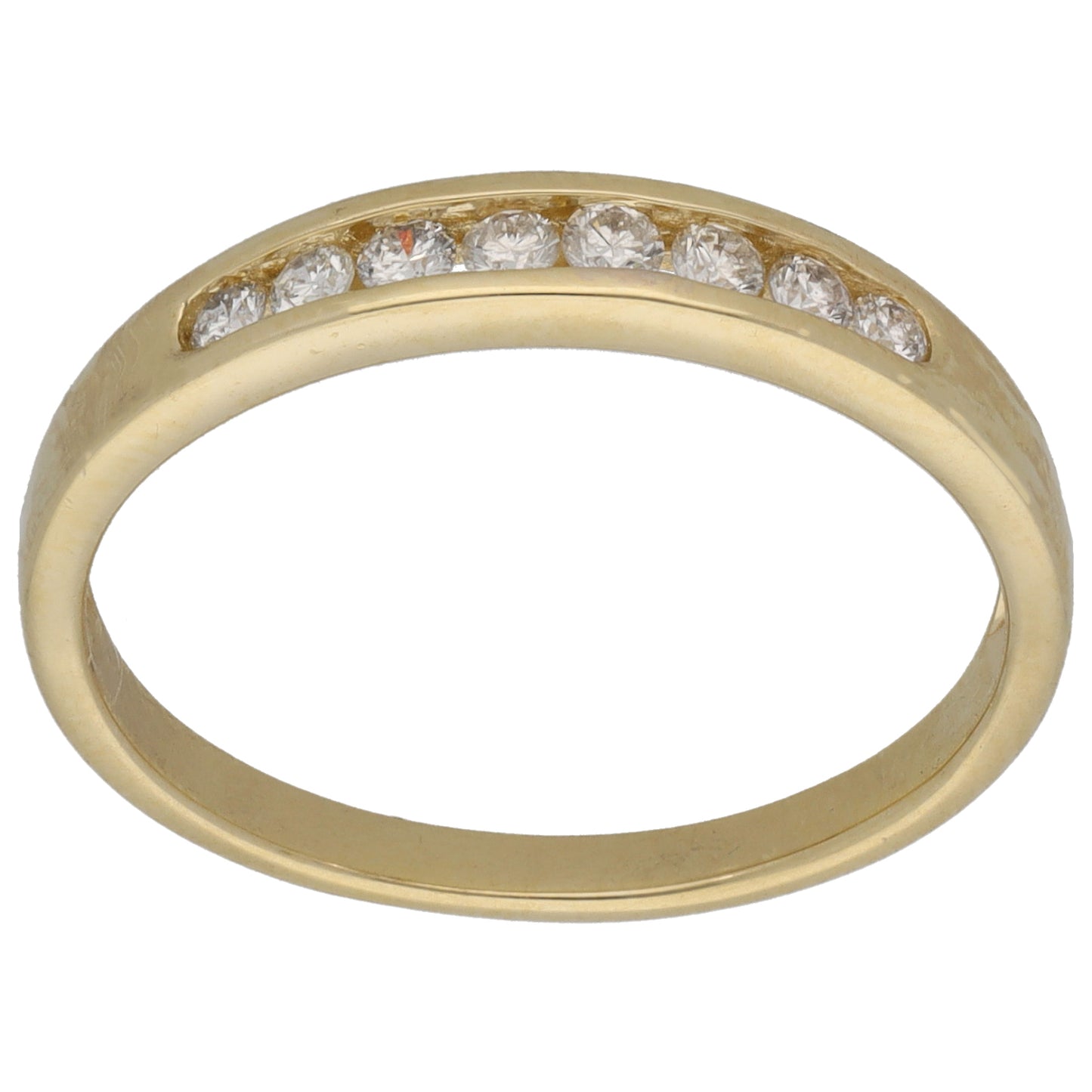 9ct Gold 0.25ct Diamond Half Eternity Ring Size R