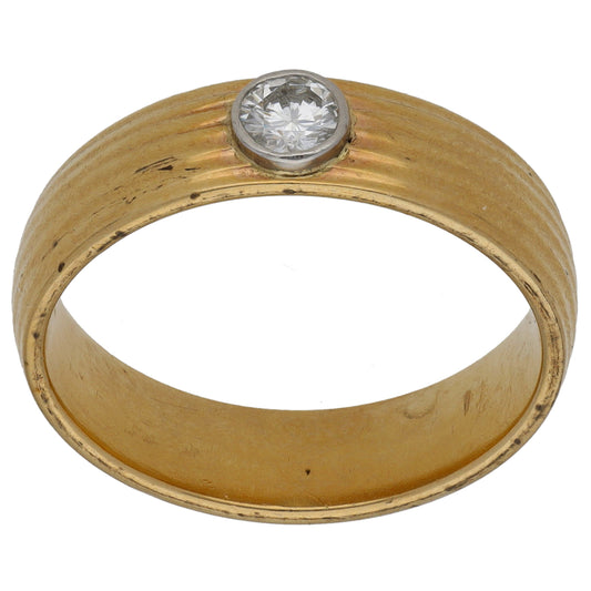 9ct Gold 0.30ct Diamond Solitaire Ring Size S