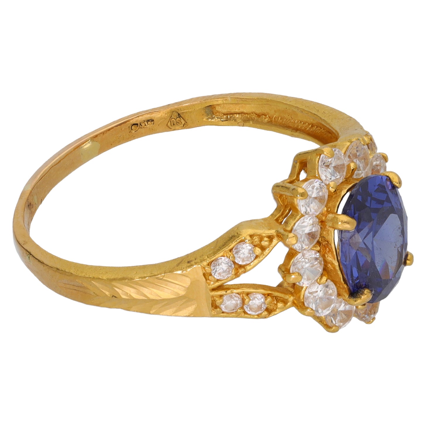 22ct Gold Imitation Dress/Cocktail Ring Size S