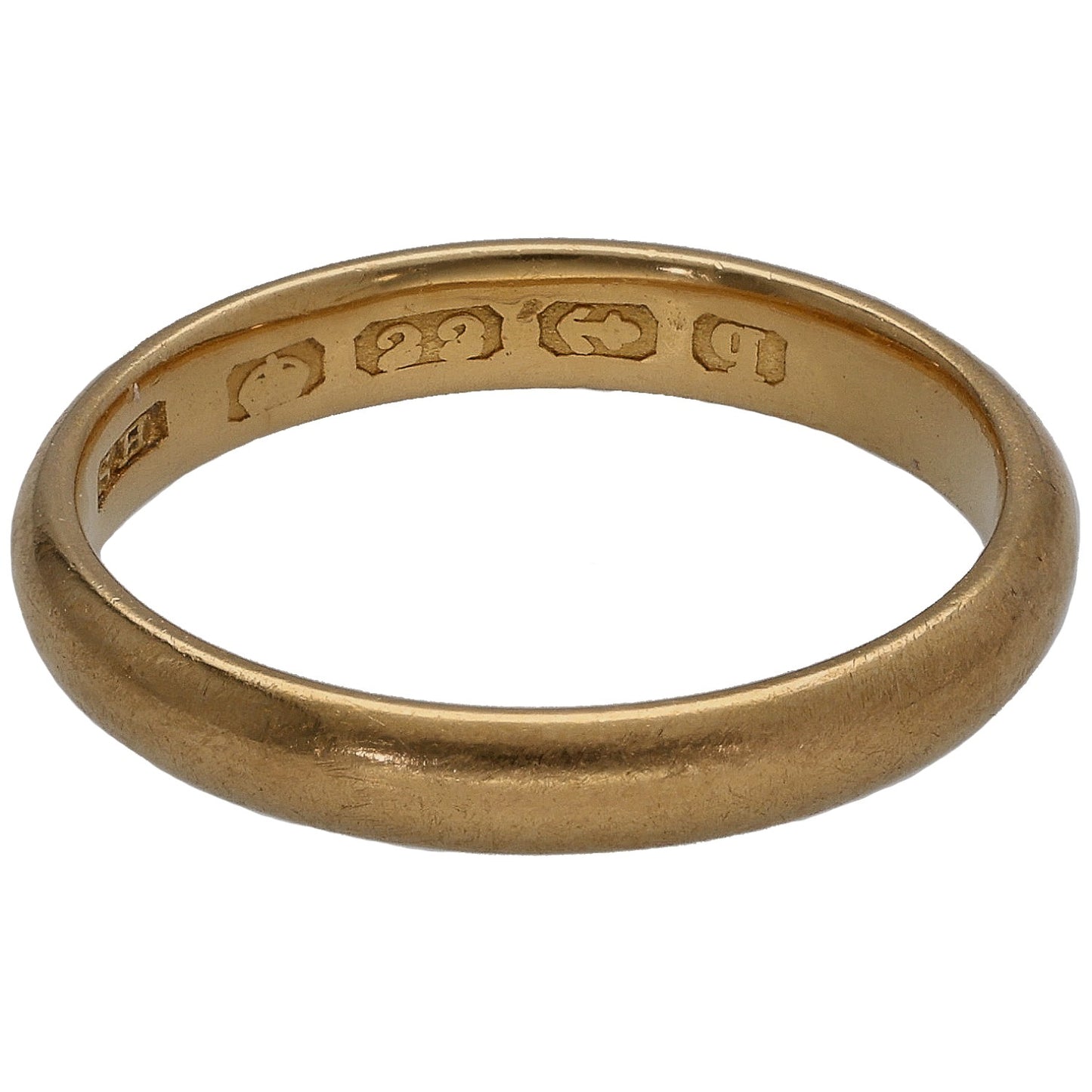 22ct Gold Plain Wedding Ring Size L