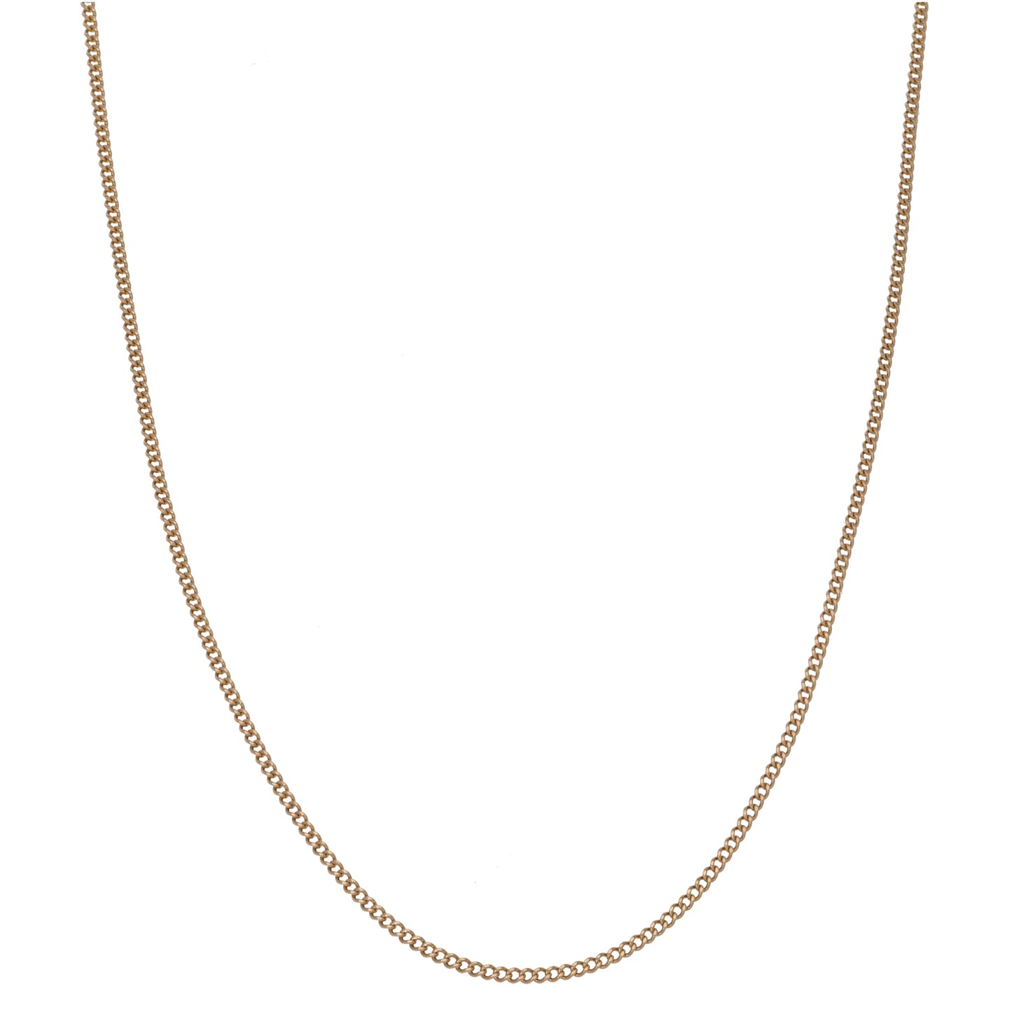 9ct Gold Curb Chain 18"
