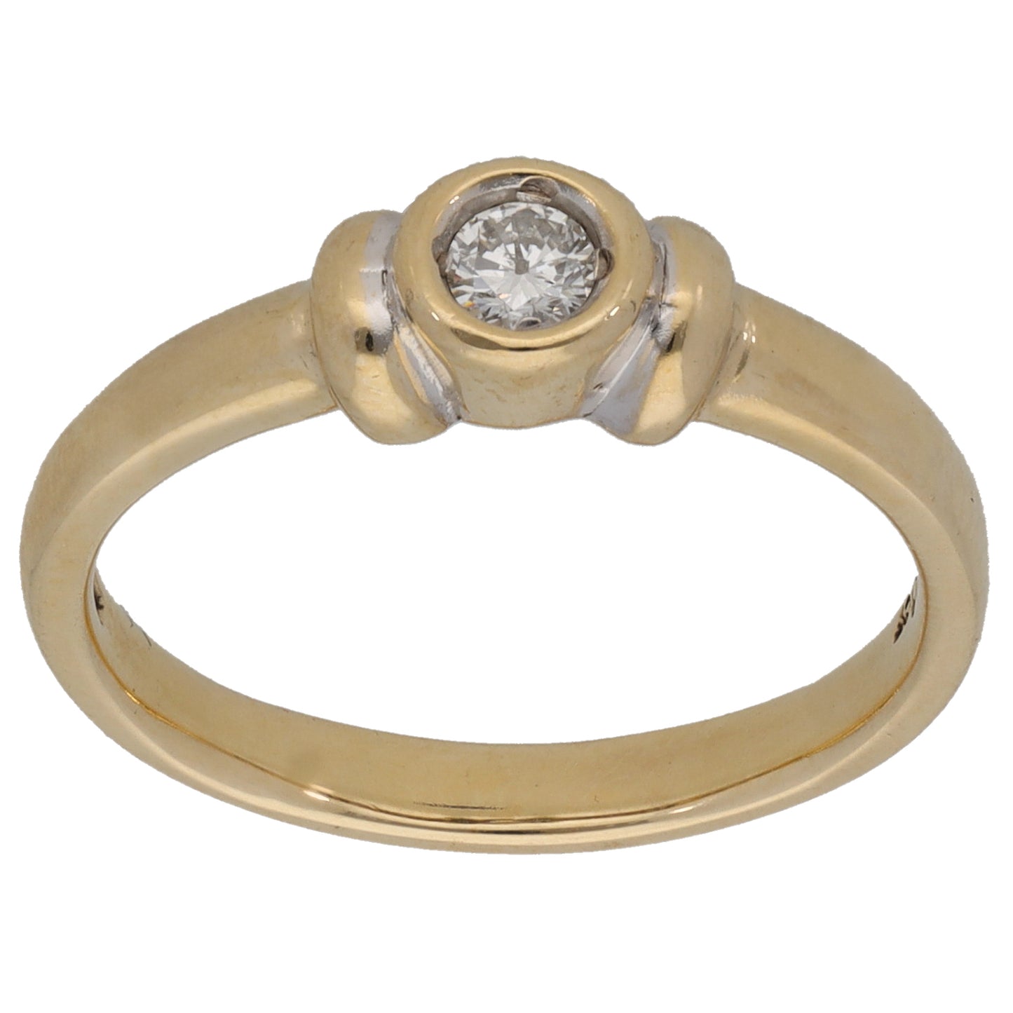 9ct Gold 0.10ct Diamond Solitaire Ring Size N