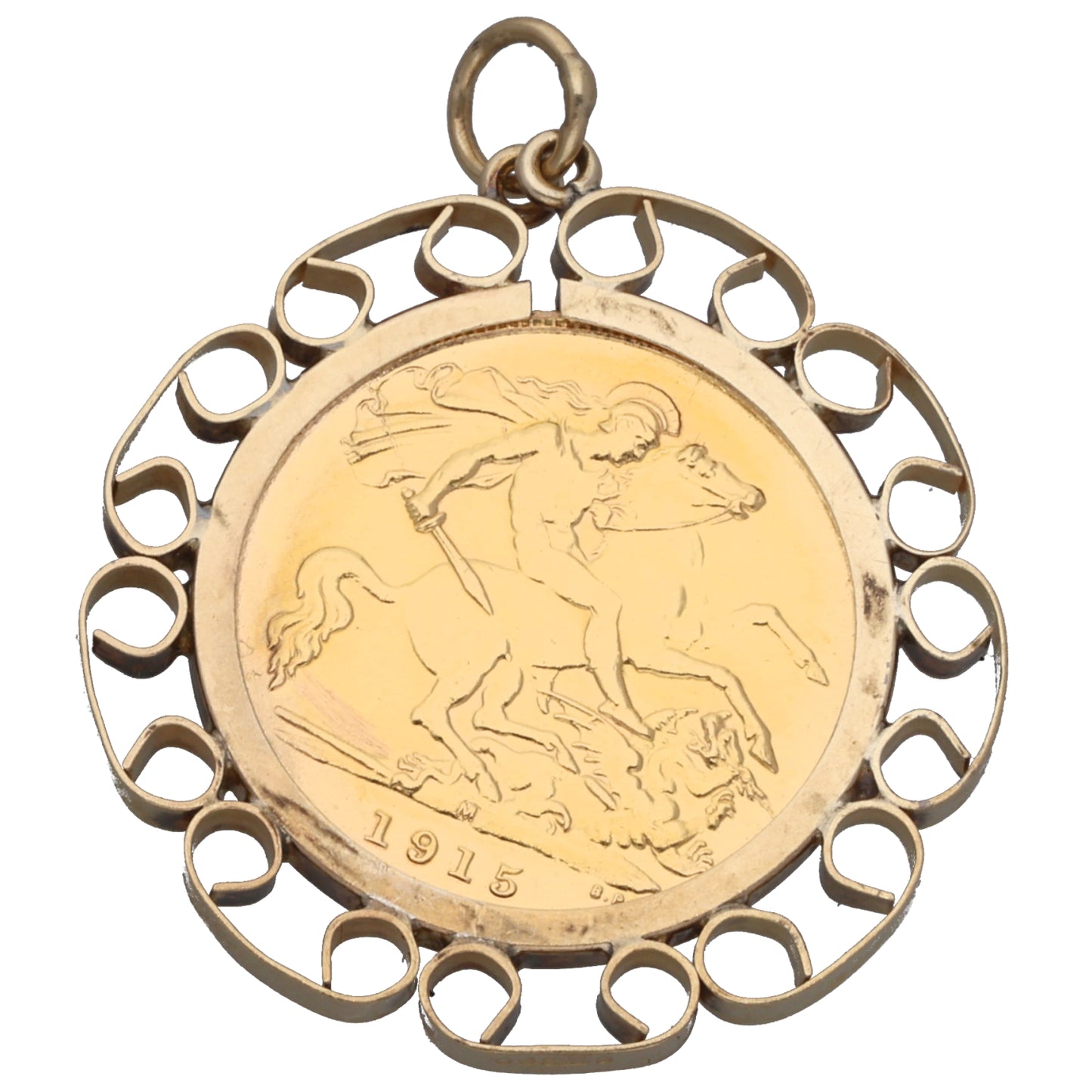 9ct Gold Half Sovereign Coin Pendant