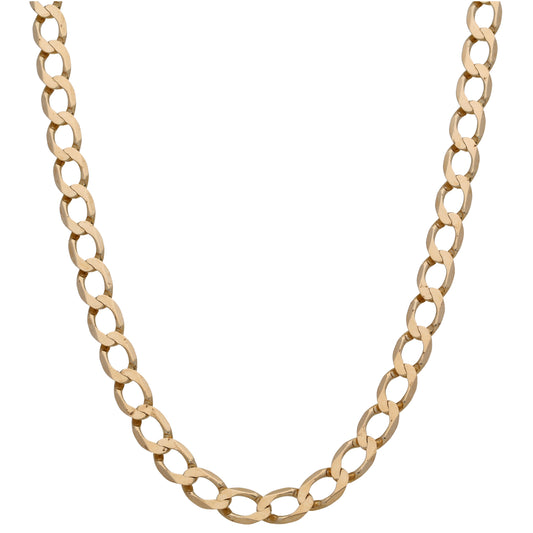 9ct Gold Curb Chain 22"