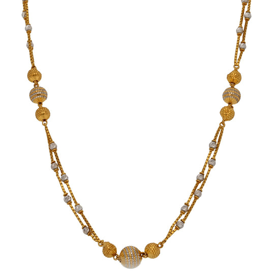 22ct Gold Bead Necklace 30"
