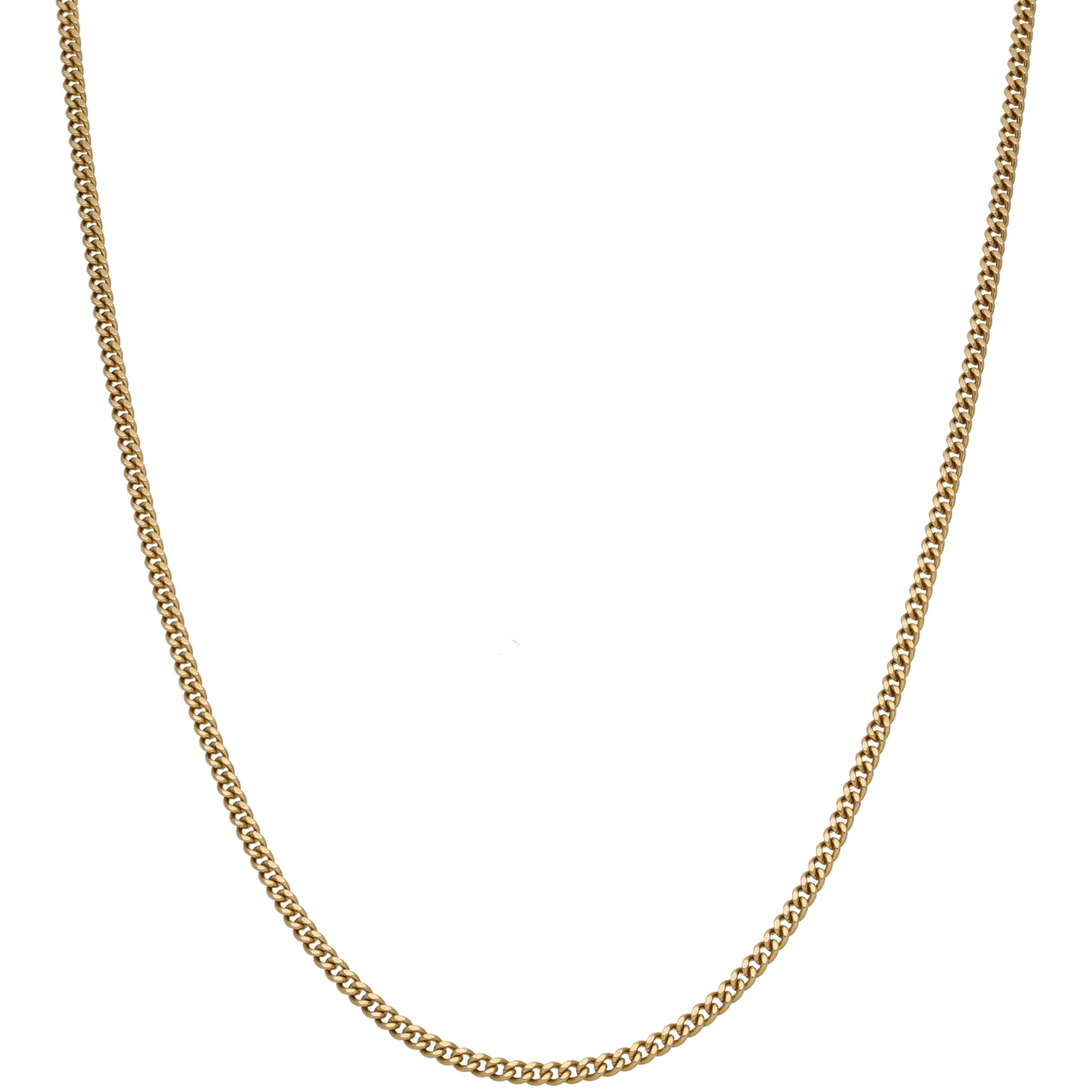 9ct Gold Curb Chain 18"