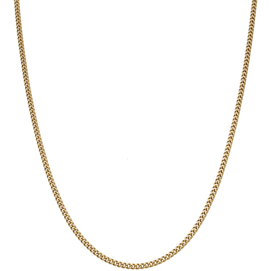 9ct Gold Curb Chain 18"