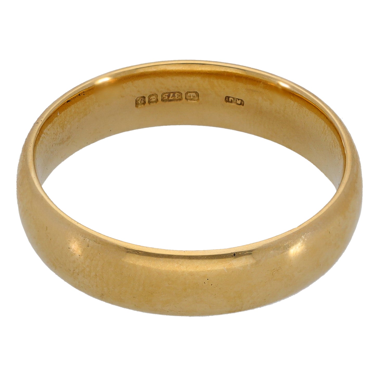 9ct Gold Plain Wedding Ring Size X