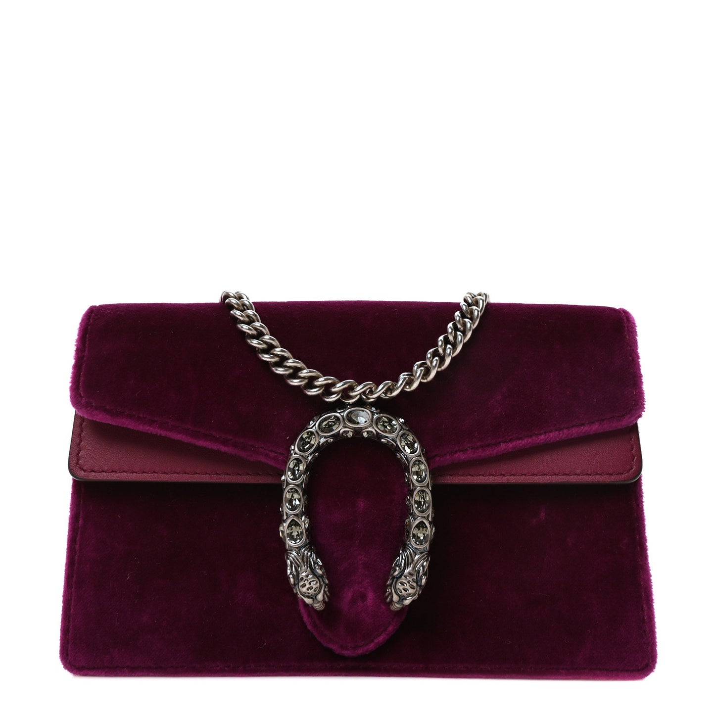 Gucci Super Mini Dionysus Velvet Bag - Cyclamen