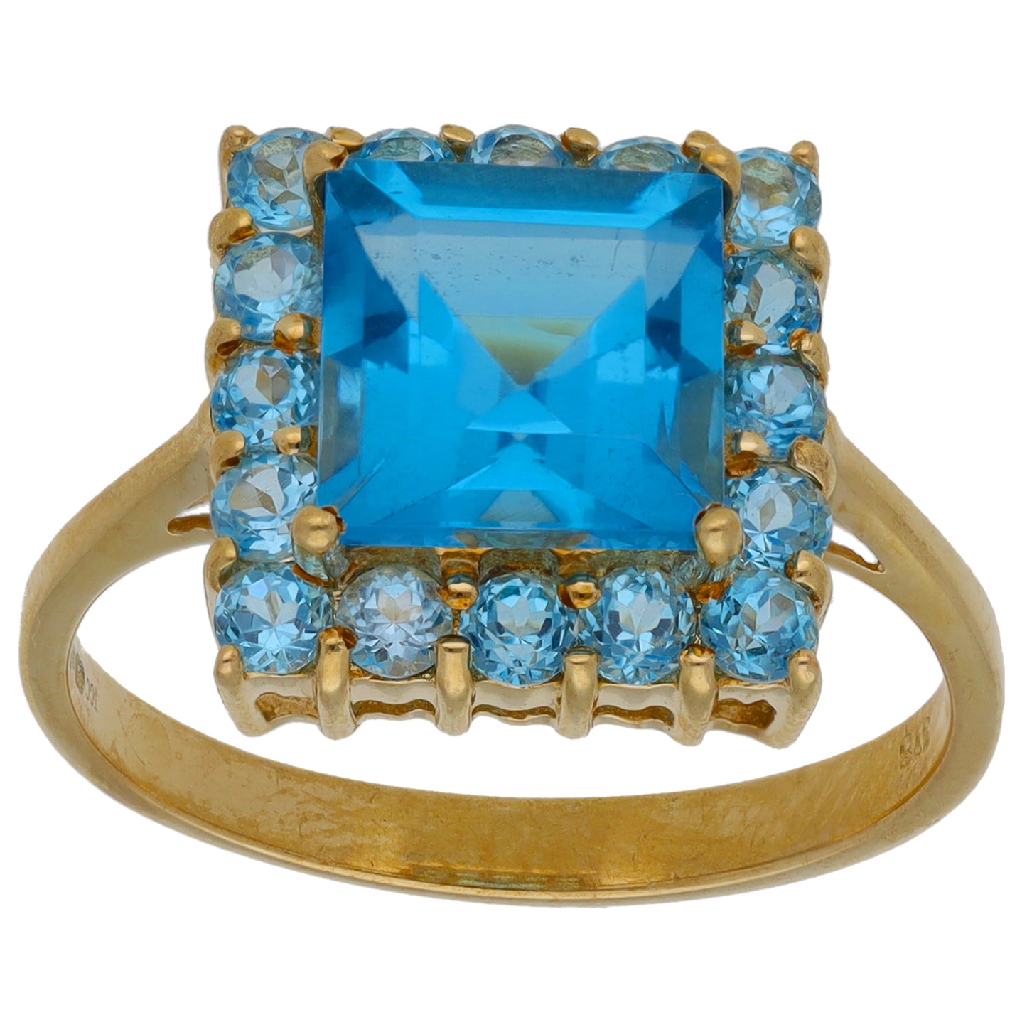 9ct Gold Topaz Dress/Cocktail Ring Size P