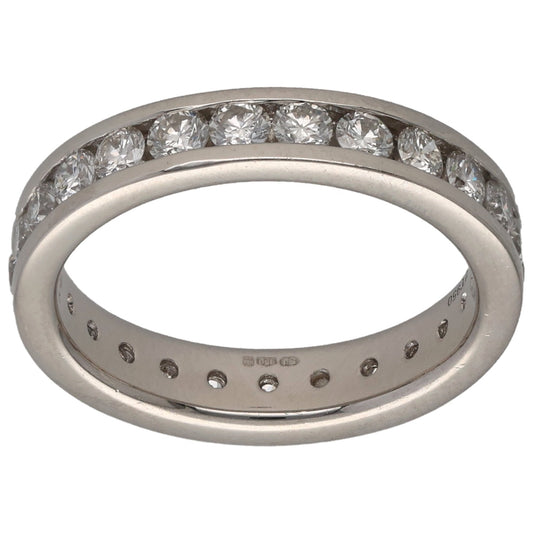 Platinum 1.25ct Diamond Eternity Ring Size K