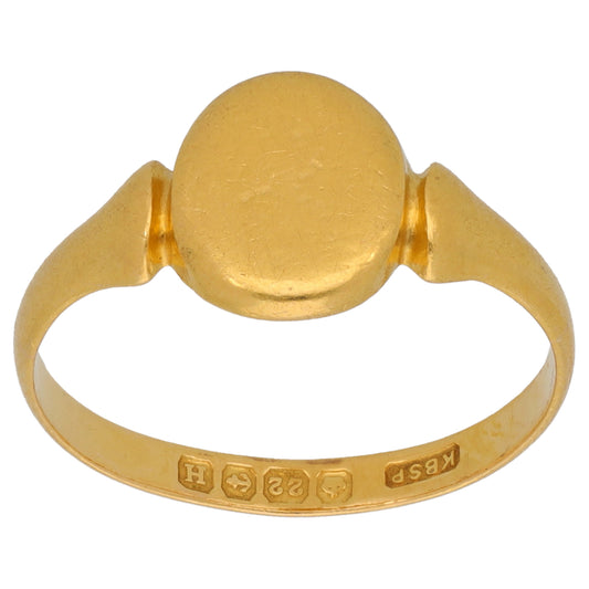 22ct Gold Signet Ring Size R