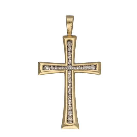 9ct Gold 0.40ct Diamond Cross Pendant